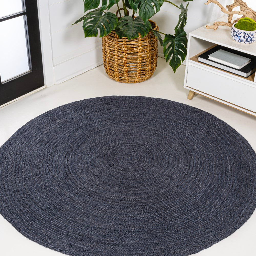 Braided jute round rug Floroux | Coastal cottage design | Durable elegance for your home