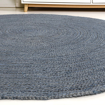 Braided jute round rug Floroux | Coastal cottage design | Durable elegance for your home