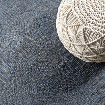 Braided jute round rug Floroux | Coastal cottage design | Durable elegance for your home