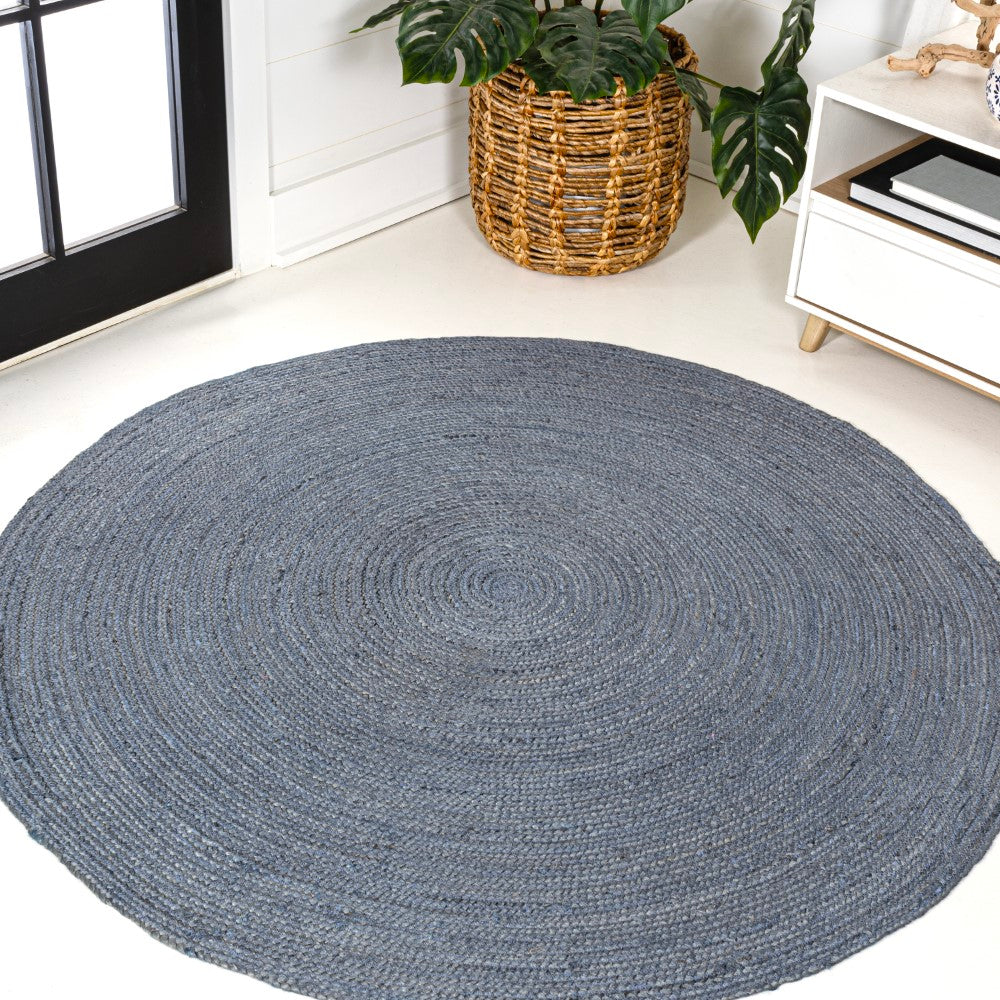 Braided jute round rug Floroux | Coastal cottage design | Durable elegance for your home