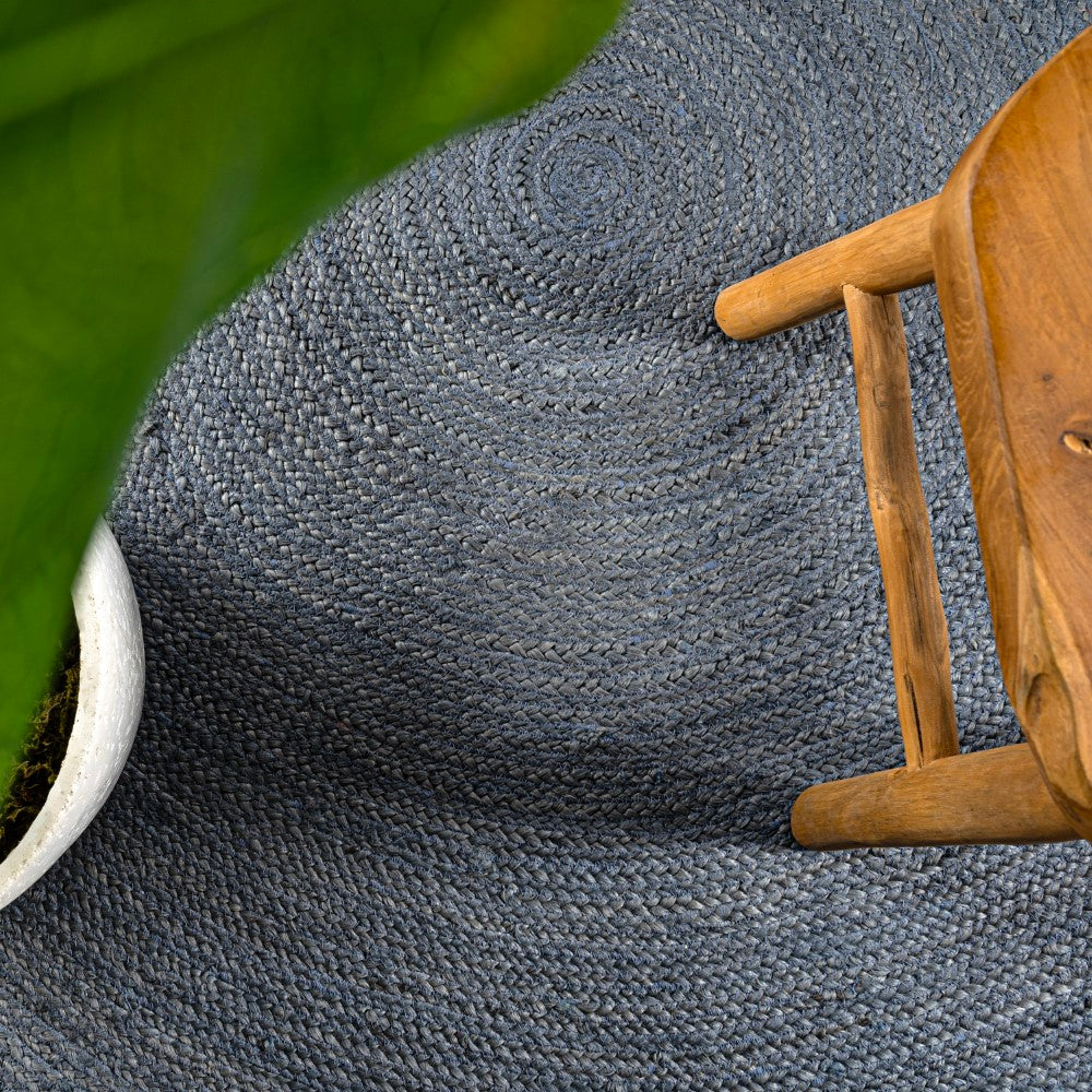 Braided jute round rug Floroux | Coastal cottage design | Durable elegance for your home