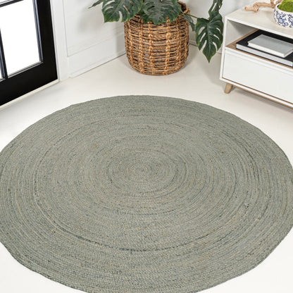 Braided jute round rug Floroux | Coastal cottage design | Durable elegance for your home