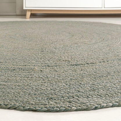 Braided jute round rug Floroux | Coastal cottage design | Durable elegance for your home