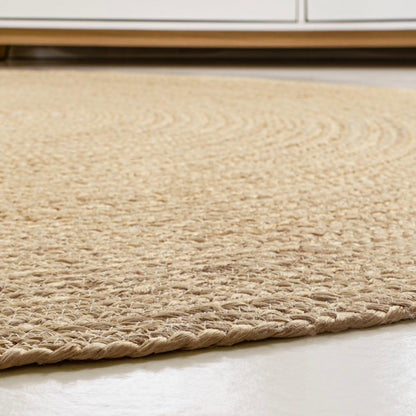 Braided jute round rug Floroux | Coastal cottage design | Durable elegance for your home