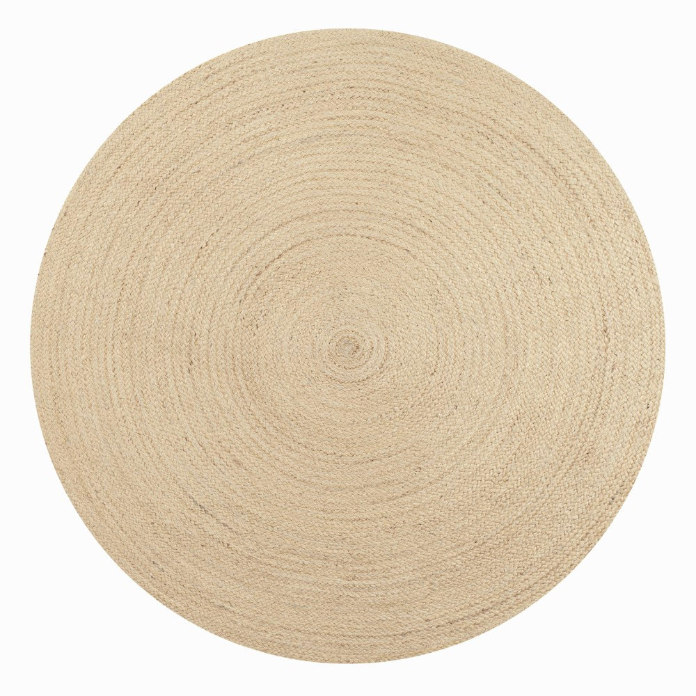 Braided jute round rug Floroux | Coastal cottage design | Durable elegance for your home