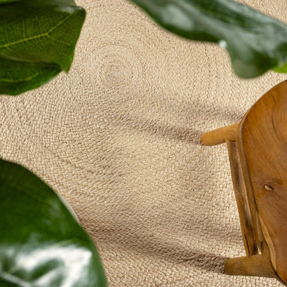 Braided jute round rug Floroux | Coastal cottage design | Durable elegance for your home