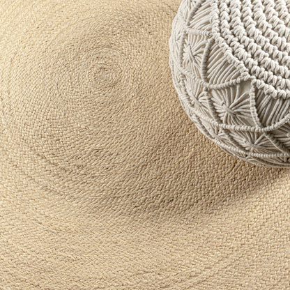 Braided jute round rug Floroux | Coastal cottage design | Durable elegance for your home