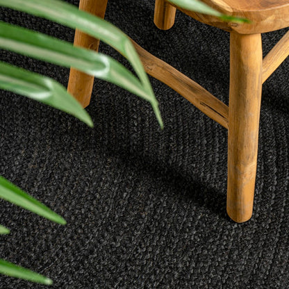 Braided jute round rug Floroux | Coastal cottage design | Durable elegance for your home