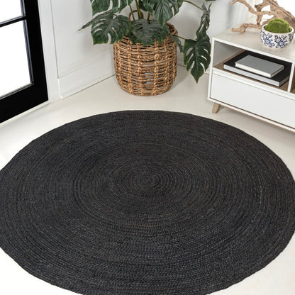 Braided jute round rug Floroux | Coastal cottage design | Durable elegance for your home
