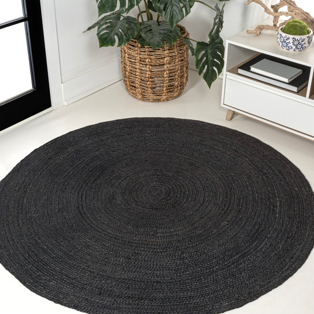 Braided jute round rug Floroux | Coastal cottage design | Durable elegance for your home