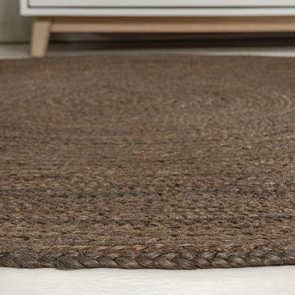 Braided jute round rug Floroux | Coastal cottage design | Durable elegance for your home