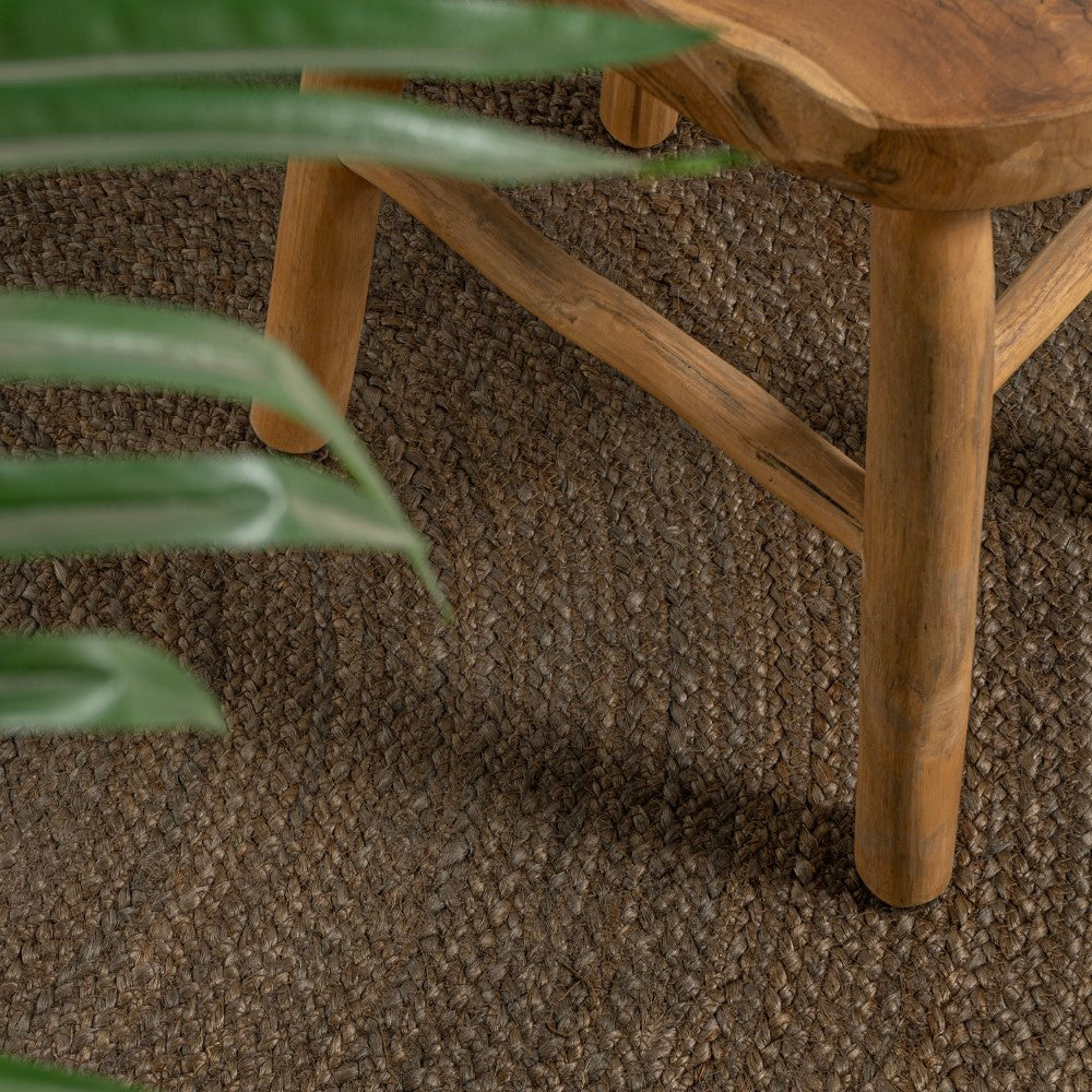 Braided jute round rug Floroux | Coastal cottage design | Durable elegance for your home