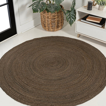 Braided jute round rug Floroux | Coastal cottage design | Durable elegance for your home