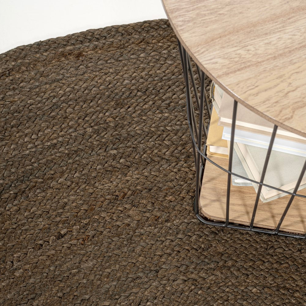 Braided jute round rug Floroux | Coastal cottage design | Durable elegance for your home