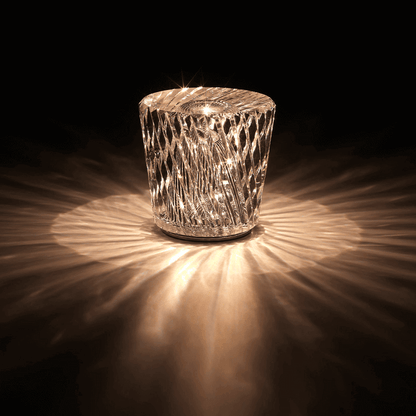 Lampe de bureau en cristal rechargeable - Lampe de table de restaurant