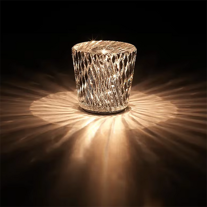 Lampe de bureau en cristal rechargeable - Lampe de table de restaurant