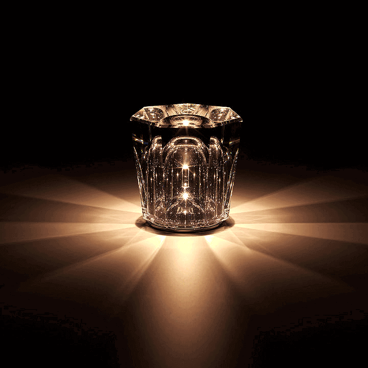 Lampe de bureau en cristal rechargeable - Lampe de table de restaurant