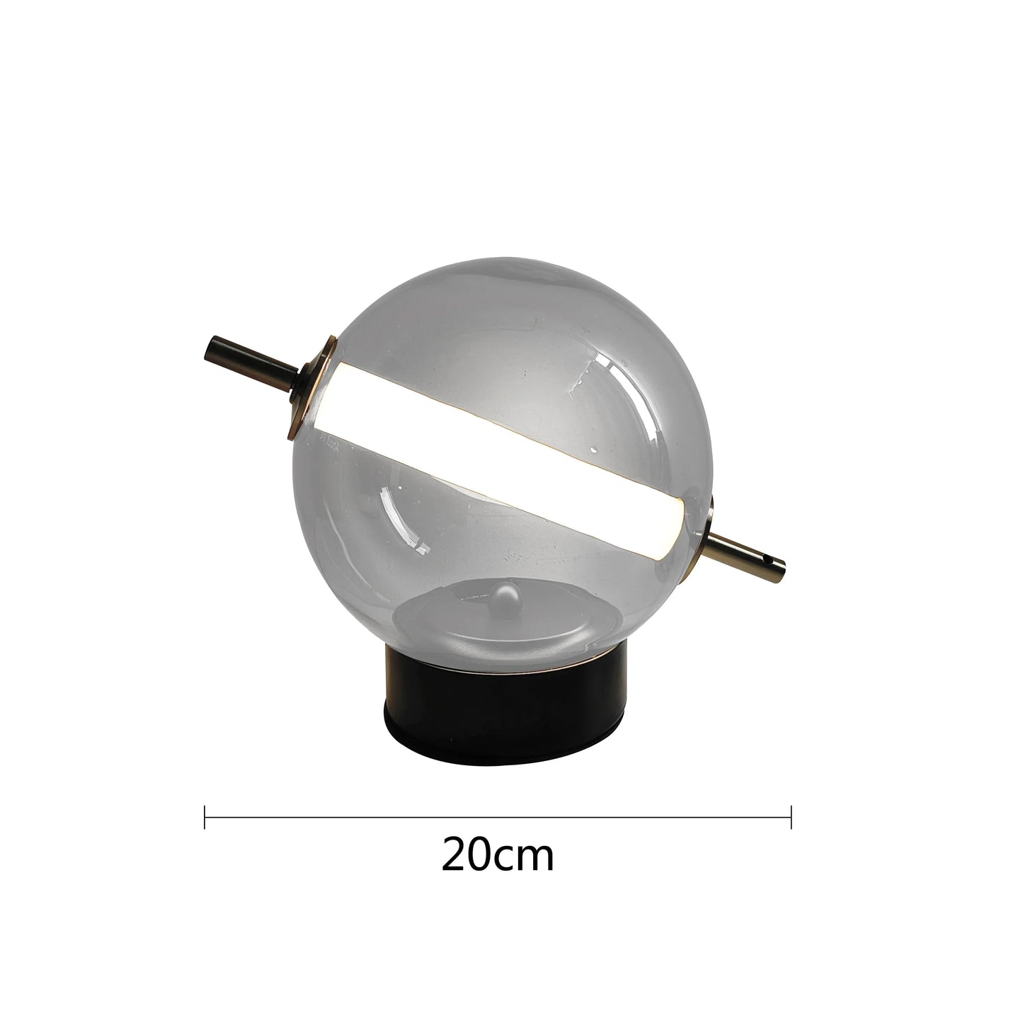 Floroux - Lampe de table en verre rétro