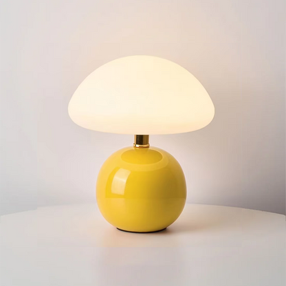 Lampe à champignon en crème française inspirée du rétro | Lampe de table