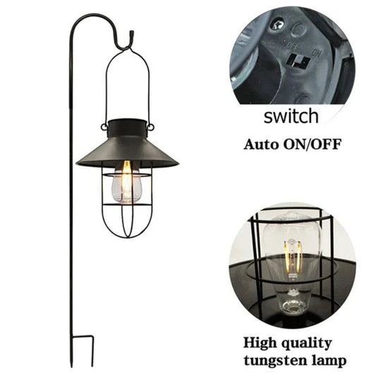 Floroux – Lampe solaire rétro pour espaces extérieurs