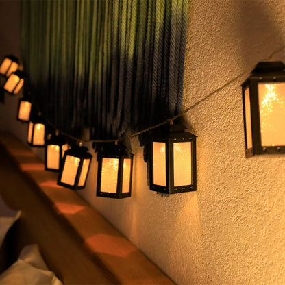 Floroux Guirlande Luminosa Rétro | Design de Lanterne Vintage | Éclairage Atmosphérique pour Intérieur & Extérieur