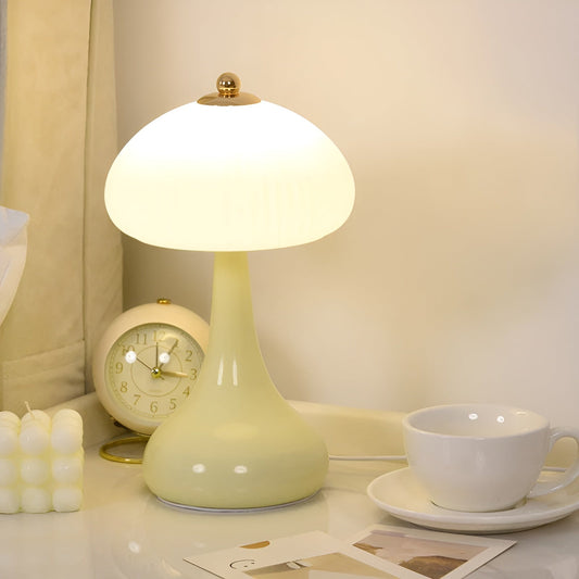 Eleganza Luxe Lampe de Table – Forme Champignon Intemporelle avec Fonction Dimmable LED en Couleurs Douces