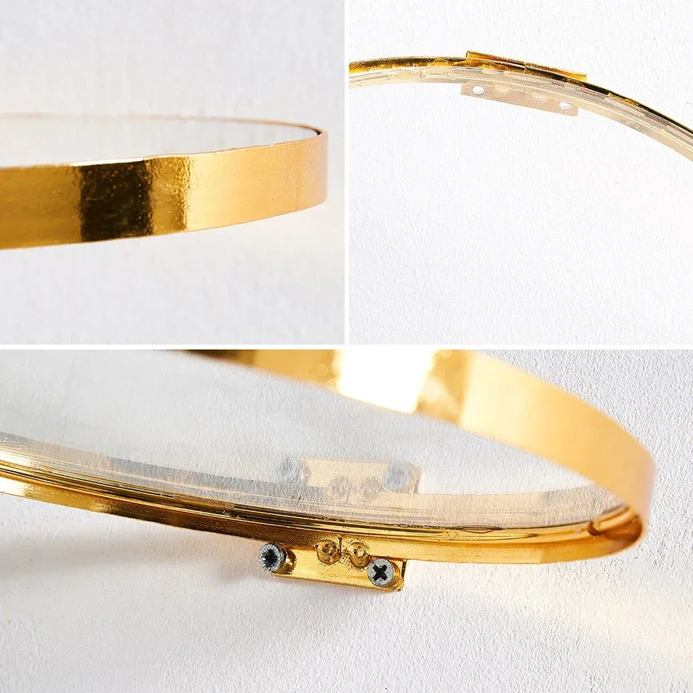 Floroux - Étagère suspendue en fer et verre ronde