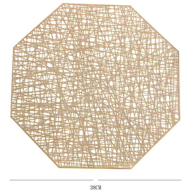 Floroux - Sets de table ronds métalliques