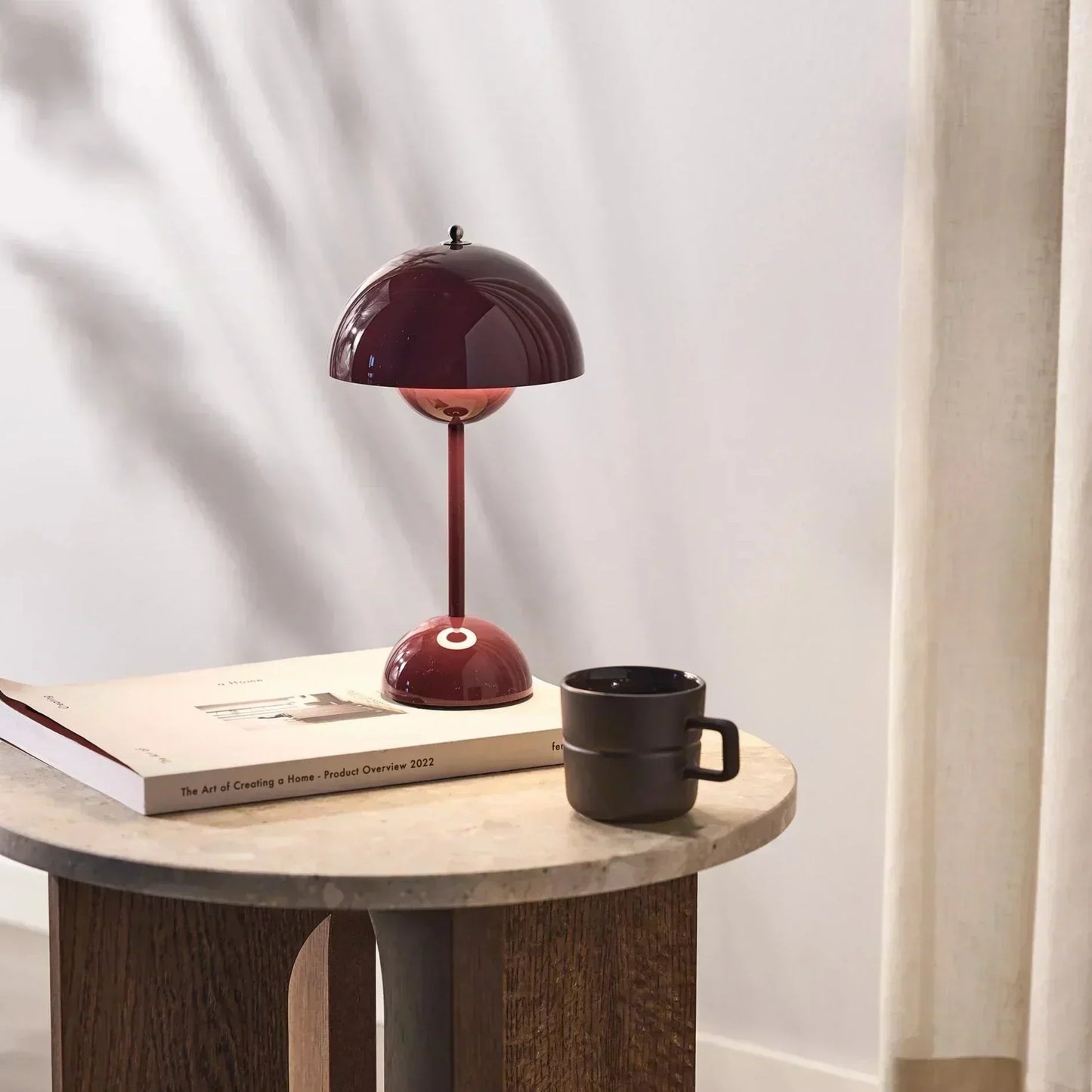 NordicNest Moderne Champignon LED Lampe - Note Luxueuse, Lumière Dimmable