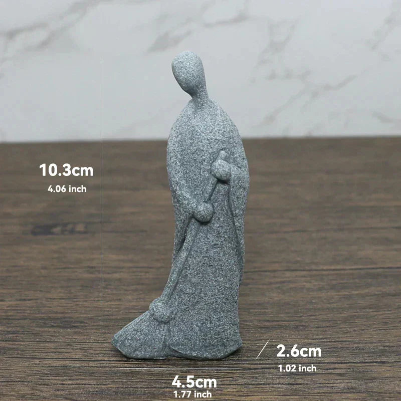 Floroux Buddha Statue Set | Meditative Monk Statues | Zen Garden Decoration | Mindfulness and Feng Shui Home Decor