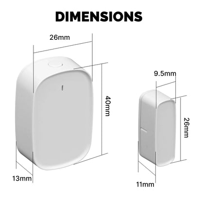 Tuya ZigBee Capteur Intelligent de Fenêtre Porte Barrière - Surveillance de Sécurité WiFi via les Applications SmartLife Google Alexa