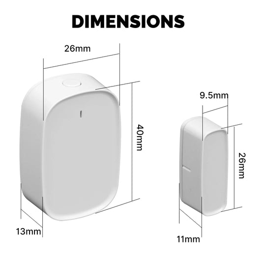Tuya ZigBee Capteur Intelligent de Fenêtre Porte Barrière - Surveillance de Sécurité WiFi via les Applications SmartLife Google Alexa