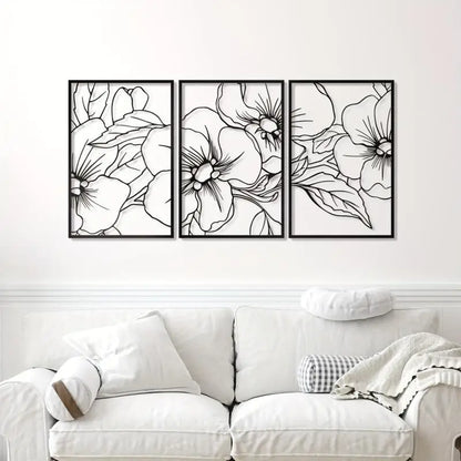 Art mural floral en ligne simple