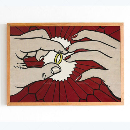 Affiche en toile en coton premium Pop Art de Lichtenstein