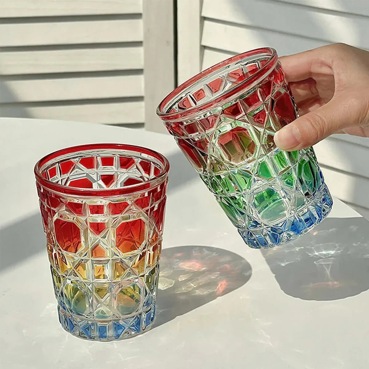 Carnaval emboutissage tournesol verre à jus