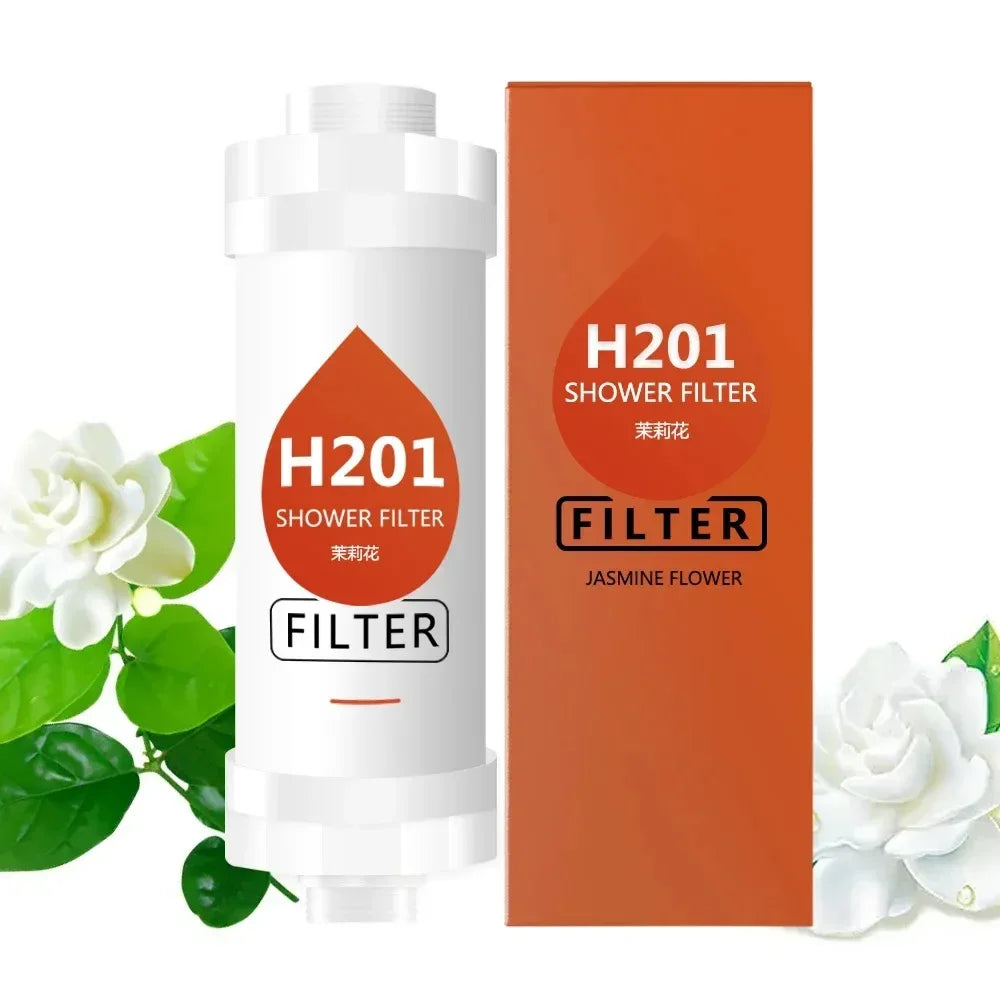 AromaGlow Filtre de Douche Parfumé - Adoucisseur d'Eau pour Cheveux et Peau