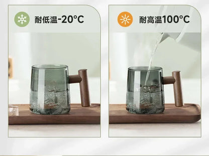 Tasse à thé en verre ultramoderne avec filtre et couvercle