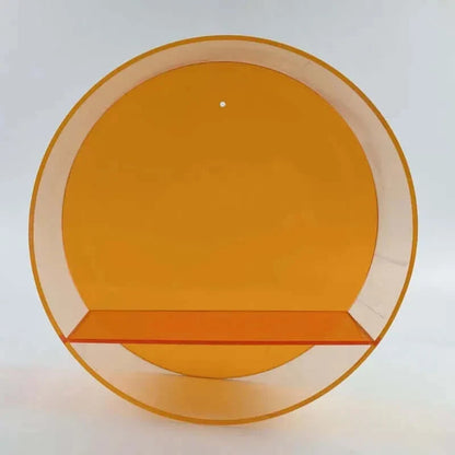 Étagère d'affichage murale ronde en acrylique des années 80