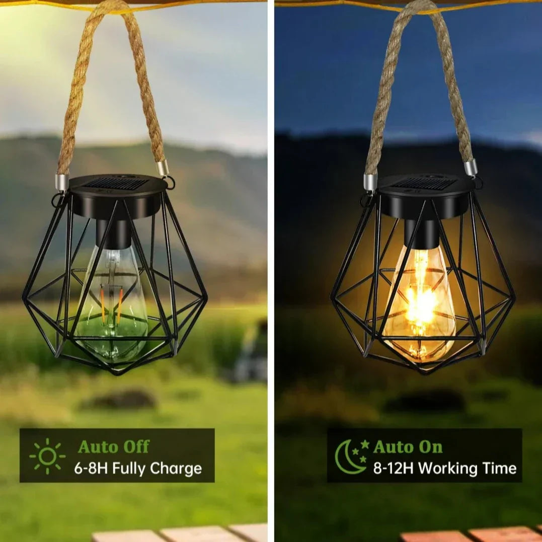 Floroux Solar Lampe géométrique | Éclairage extérieur LED | Durable & élégant | Décoration pour jardin & terrasse
