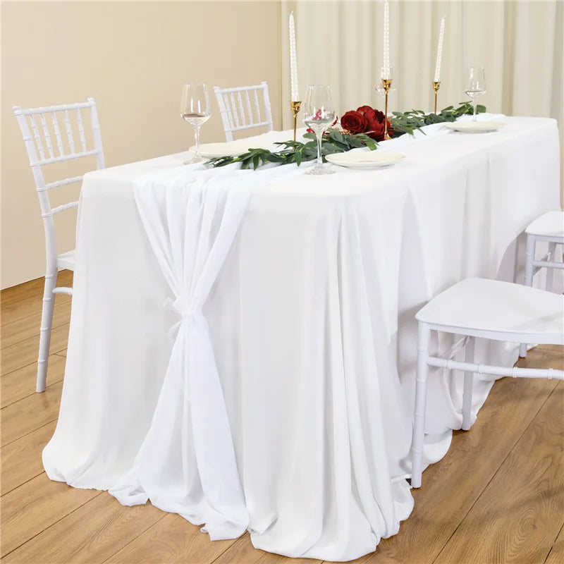 Chemin de table en chiffon unicolore luxueux au design rustique Boho avec des franges – Décoration de table parfaite pour les mariages, les baby showers, Pâques, la Saint-Valentin et la maison