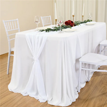 Chemin de table en chiffon unicolore luxueux au design rustique Boho avec des franges – Décoration de table parfaite pour les mariages, les baby showers, Pâques, la Saint-Valentin et la maison