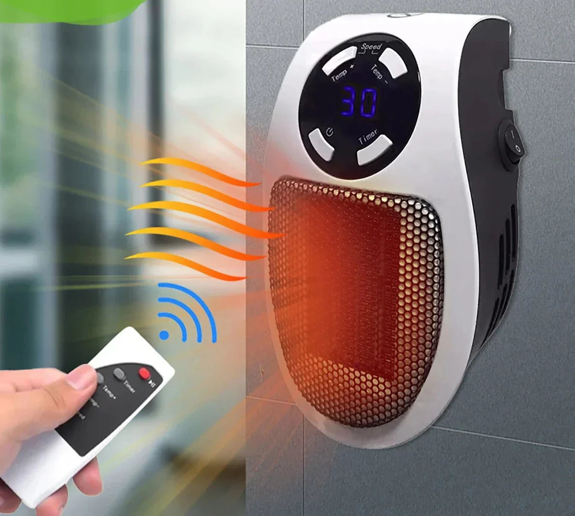 Chauffage électrique portable avec télécommande