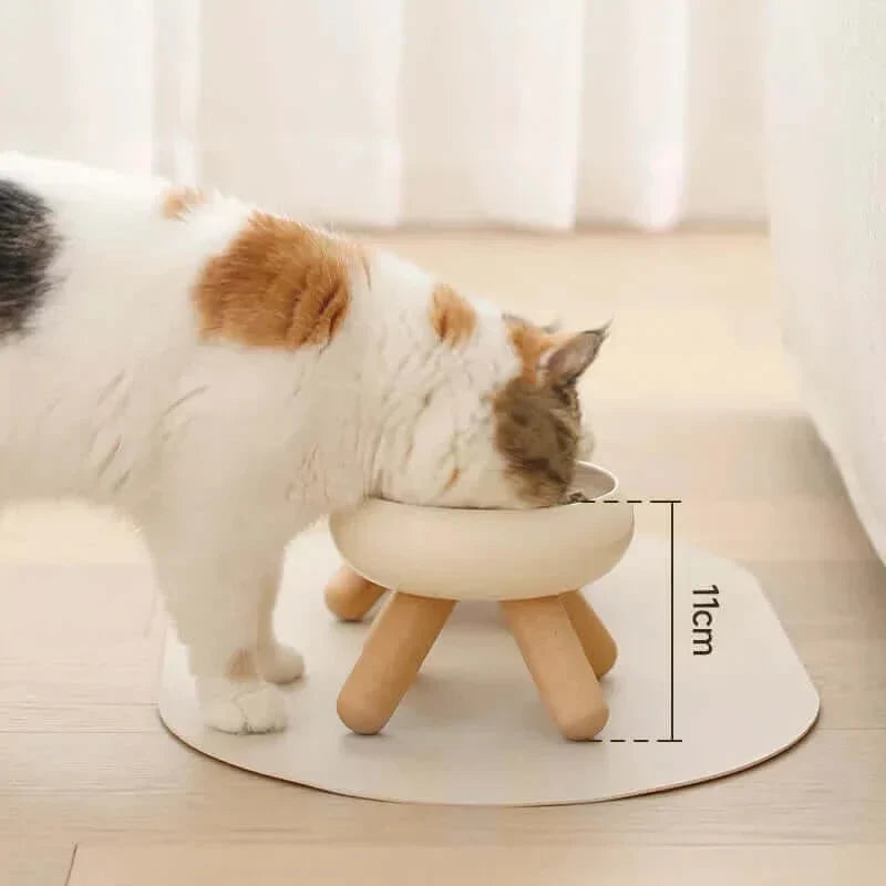 Bol en céramique pour chats avec trois pieds, pour nourriture et eau