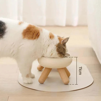 Bol en céramique pour chats avec trois pieds, pour nourriture et eau