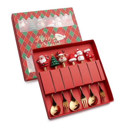 XmasSpoons – Ensemble de cuillères de Noël élégant pour tables de fête
