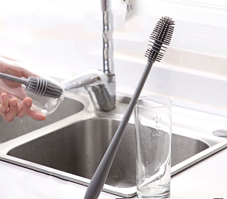 BrushMaster – Brosse à vaisselle en silicone pour bouteilles et verres