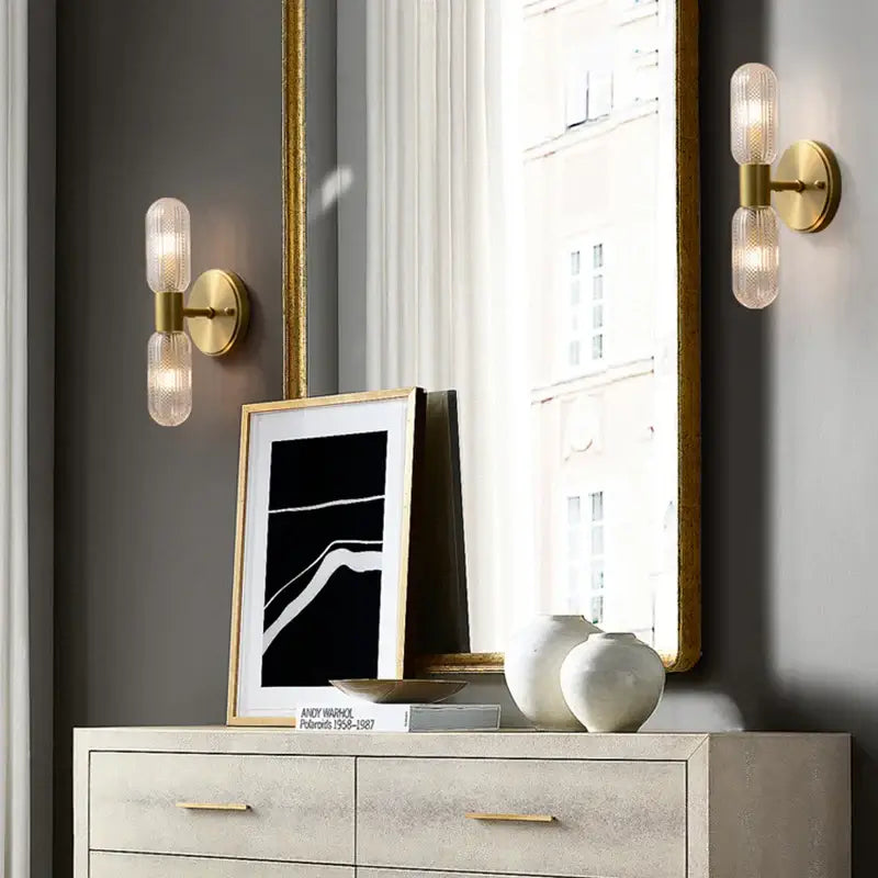 Plafonniers muraux en or de luxe rayonnants