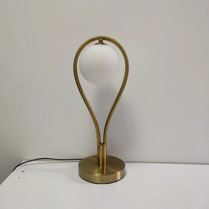 ÉclatFrosted - Lampe de chevet en verre et or