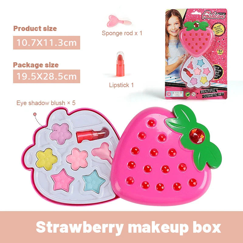 Jeu de maquillage de princesse pour enfants - Maquillage fictif avec rouge à lèvres et fard à paupières pour les fêtes