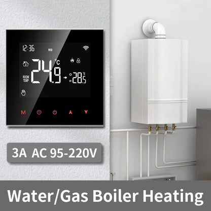 Thermostat Intelligent Tuya Contrôle pour Chauffage au Sol Hydraulique & Électrique - Contrôle Vocal Wifi via Google Alexa SmartThings Apps